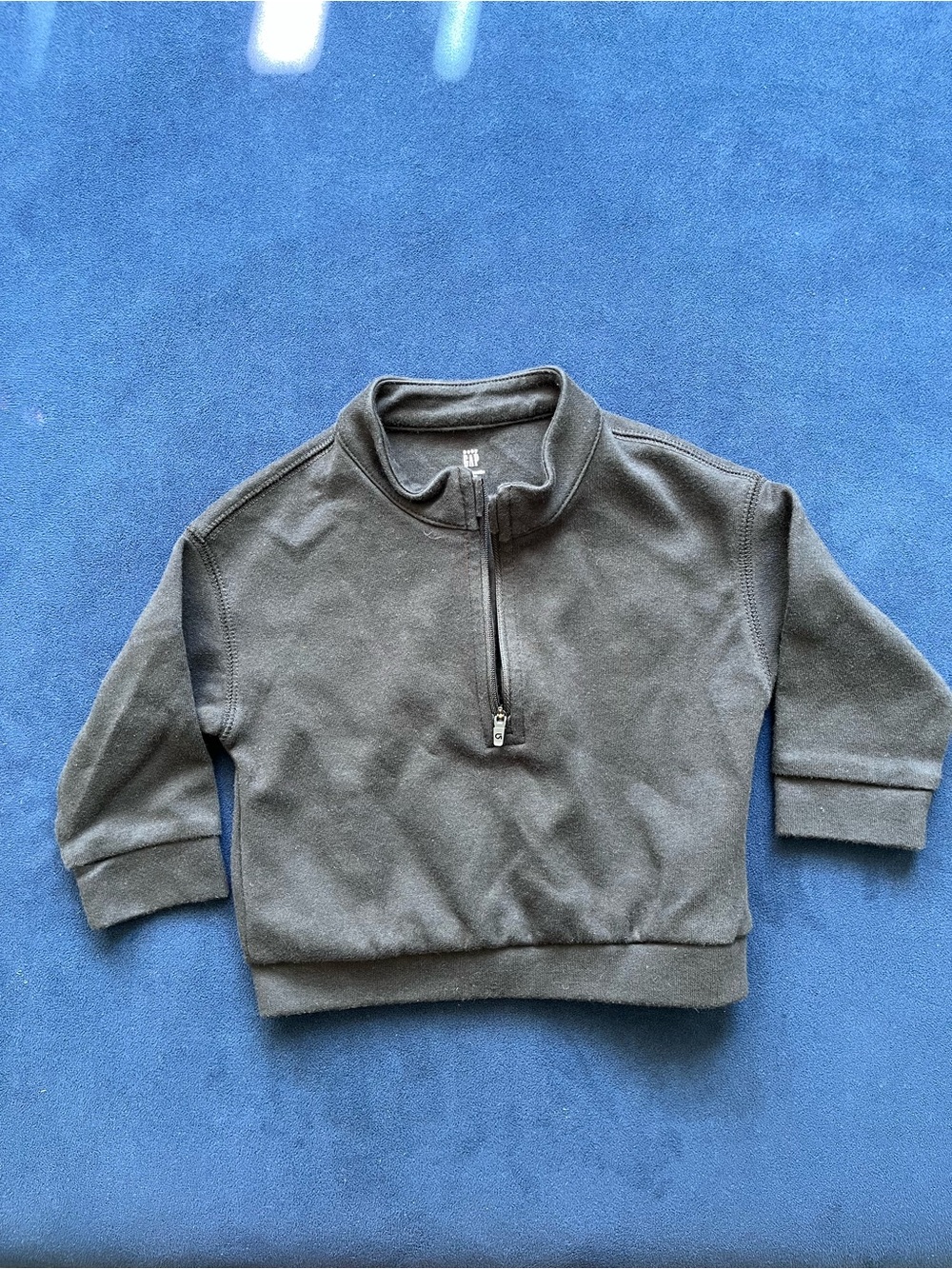 GAP Black Half-Zip Mock Neck Sweatshirt